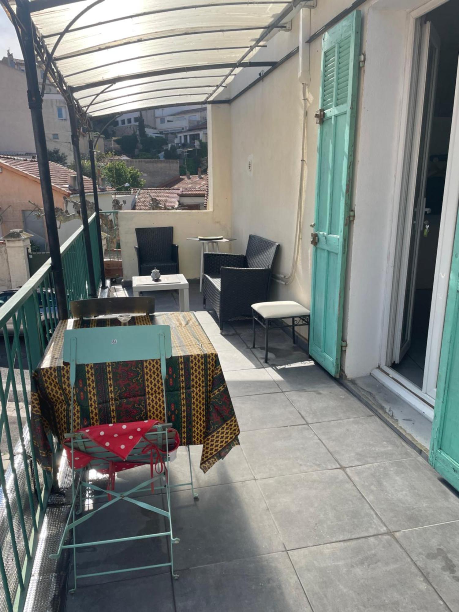 Stud Terras Ville Corniche 2 Pers Stat Gratuit Rue Modif Suivt Possib Et Accord Exclusif マルセイユ エクステリア 写真